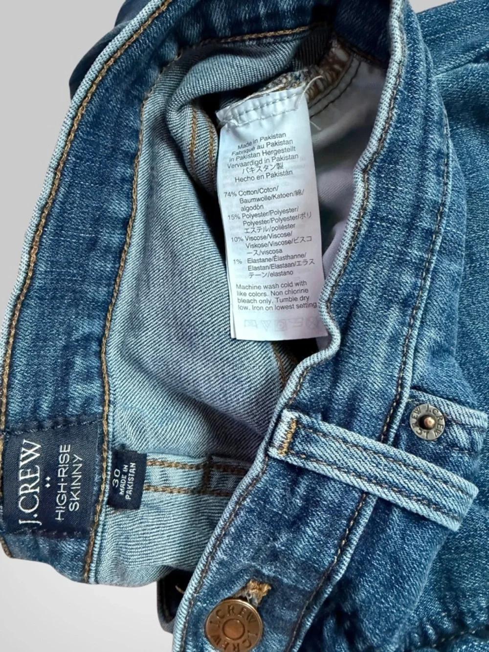 J. Crew High Rise Skinny Jeans Size 30